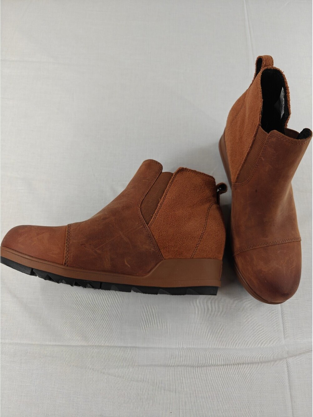 NWT SOREL Evie II Chelsea Boots Women’s7.5 Brown LeatherSuede NL3816-242(No Box)